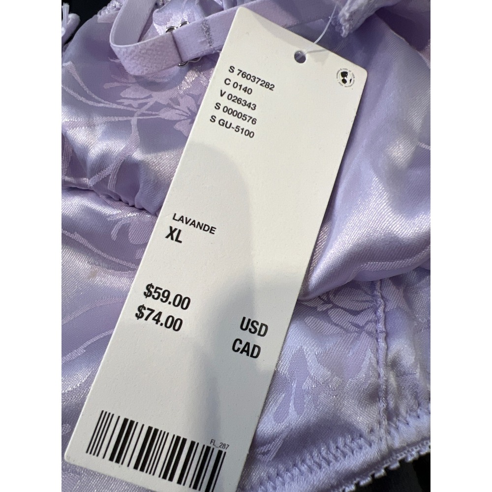Out From Under NWT Satin Jacquard Bralette XL Fairycore Coquette Y2K Lingerie - Picture 5 of 10